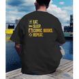 Cool Comic Books Art For Men Women Comic Book Lover Comics Men's Back Print T-Shirt