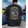 Cozy Bear Reading Hibernate With a Book Men's Back Print T-Shirt