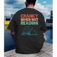 Cranky When Not Reading Retro Vintage Book Lover Men's Back Print T-Shirt Cranky When Not Reading Retro Vintage Book Lover Men's Back Print T-Shirt