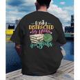 Crochet And Reading Crocheter Bookish Crocheting Book Lover Men's Back Print T-Shirt Crochet And Reading Crocheter Bookish Crocheting Book Lover Men's Back Print T-Shirt