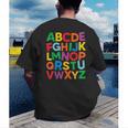 Cute ABCs Shirt Alphabet Colorful Letters Reading Books Kids Men's Back Print T-Shirt Cute ABCs Shirt Alphabet Colorful Letters Reading Books Kids Men's Back Print T-Shirt