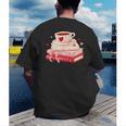 Cute Books And Coffee Crochet Valentines Day Tee For Couples Men's Back Print T-Shirt Cute Books And Coffee Crochet Valentines Day Tee For Couples Men's Back Print T-Shirt