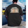 Cute Cat Sleeping On Books Men's Back Print T-Shirt