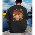 Cute Christmas Books Gingerbread Xmas Book Lover Teacher Men's Back Print T-Shirt Cute Christmas Books Gingerbread Xmas Book Lover Teacher Men's Back Print T-Shirt