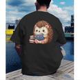 Cute Hedgehog Book Lover Readers Animal Reading Men's Back Print T-Shirt Cute Hedgehog Book Lover Readers Animal Reading Men's Back Print T-Shirt