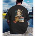 Cute Reading Chicken With Glasses Books Bookworm Reader Book Men's Back Print T-Shirt