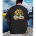Daffodils Flowers Book Floral Men's Back Print T-Shirt Daffodils Flowers Book Floral Men's Back Print T-Shirt