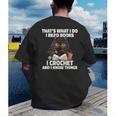 Das Ist Es Was Ich Tue Ich Lese Books Crochet And Men's Back Print T-Shirt Das Ist Es Was Ich Tue Ich Lese Books Crochet And Men's Back Print T-Shirt