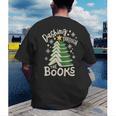 Dashing Through The Books Christmas Book Lovers Men Women Men's Back Print T-Shirt