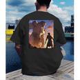 David And Goliath Bible Book Of Samuel Famous Bible Story Men's Back Print T-Shirt David And Goliath Bible Book Of Samuel Famous Bible Story Men's Back Print T-Shirt