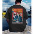 Dead Roast Coffee Comic Book Cover Style Skeleton Barista Men's Back Print T-Shirt Dead Roast Coffee Comic Book Cover Style Skeleton Barista Men's Back Print T-Shirt