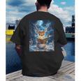 Deer Reads Book Women Girls Reindeer Men's Back Print T-Shirt