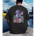 Dragon Book Fantasy Reading Men's Back Print T-Shirt