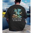 Be A Dragon Read Reading Book Librarian Men Women Kids Men's Back Print T-Shirt