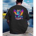 Dragon Reading a Book Bookworm Book Men's Back Print T-Shirt