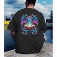 Dragon Reading Book Lover Men's Back Print T-Shirt