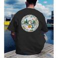 Duck Wilderness Book Reading Illustration Floral Men's Back Print T-Shirt Duck Wilderness Book Reading Illustration Floral Men's Back Print T-Shirt