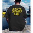 Dungeon Crawler Carl Yellow Text Logo LitRPG Series Book Men's Back Print T-Shirt Dungeon Crawler Carl Yellow Text Logo LitRPG Series Book Men's Back Print T-Shirt