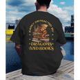 Easily Distracted By Dragons And Books Fantasy Book Lover Men's Back Print T-Shirt