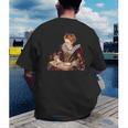 Elizabeth I Reading A Book Men's Back Print T-Shirt