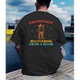 Emotionally Recovering From A Book Frog Men's Back Print T-Shirt Emotionally Recovering From A Book Frog Men's Back Print T-Shirt