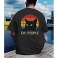 Ew People Introvert Cat Lover Cat Lady Vintage Men's Back Print T-Shirt Ew People Introvert Cat Lover Cat Lady Vintage Men's Back Print T-Shirt