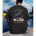 F-CAW-F Crow Book Lover Reader Gothic Humor Men's Back Print T-Shirt F-CAW-F Crow Book Lover Reader Gothic Humor Men's Back Print T-Shirt
