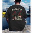 F-CAW-F I'm Reading Crow Book Lover Introvert Meme Men's Back Print T-Shirt F-CAW-F I'm Reading Crow Book Lover Introvert Meme Men's Back Print T-Shirt