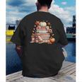 Fall Colors s I Love Fall s Books & Pumpkins Men's Back Print T-Shirt