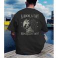 Fantasy Book Club Dragon Reader Book A Day Keep Reality Away Men's Back Print T-Shirt
