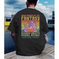 Fantasy Reader Society Reading Book Retro Bookworm Reader Men's Back Print T-Shirt
