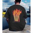 Flames And Lighter Costume For Matchbook Lovers Men's Back Print T-Shirt