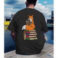 Fox Books Read Reading Librarian America Men Women Kids Men's Back Print T-Shirt Fox Books Read Reading Librarian America Men Women Kids Men's Back Print T-Shirt