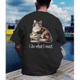 Girls Books I Do What I Want Calico Cat Lover Men's Back Print T-Shirt Girls Books I Do What I Want Calico Cat Lover Men's Back Print T-Shirt