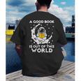 Good Book Is Out Of This World Astronaut Moon Space Reading Men's Back Print T-Shirt Good Book Is Out Of This World Astronaut Moon Space Reading Men's Back Print T-Shirt