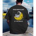 Good Book Is Out Of This World Astronaut Read Book Bookworm Men's Back Print T-Shirt Good Book Is Out Of This World Astronaut Read Book Bookworm Men's Back Print T-Shirt