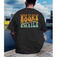 Groovy Born To Read Books Forced To Read Emails Reading Men's Back Print T-Shirt