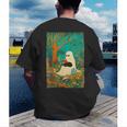 Groovy Ghost Reading Book Cat Halloween Ghost Teacher Men's Back Print T-Shirt