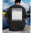 Guestbook 7th Birthday 7 Year Old Born 2018 Bday Men's Back Print T-Shirt Guestbook 7th Birthday 7 Year Old Born 2018 Bday Men's Back Print T-Shirt