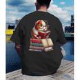 Guinea Pig Reading Books Matching Bookworm Readers Librarian Men's Back Print T-Shirt