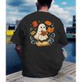 Halloween Cute Ghost Shirt Reading Books Ghost Men's Back Print T-Shirt Halloween Cute Ghost Shirt Reading Books Ghost Men's Back Print T-Shirt