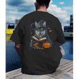 Halloween Girls Boys Cute Wolf Book Pumpkin Kids Halloween Men's Back Print T-Shirt Halloween Girls Boys Cute Wolf Book Pumpkin Kids Halloween Men's Back Print T-Shirt