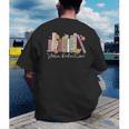 Harm Reduction Floral Book Overdose Awareness Nurse Men's Back Print T-Shirt