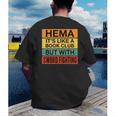 Hema Definition Like A Book Club With Swords Men's Back Print T-Shirt Hema Definition Like A Book Club With Swords Men's Back Print T-Shirt