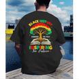 Honoring Past Inspiring Future History Month Book Tree Men's Back Print T-Shirt Honoring Past Inspiring Future History Month Book Tree Men's Back Print T-Shirt