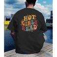 Hot Girls Read Aesthetic Book Lover Reading Men's Back Print T-Shirt