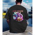 I'm A Book Dragon Not A Worm Men's Back Print T-Shirt I'm A Book Dragon Not A Worm Men's Back Print T-Shirt