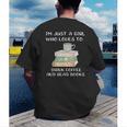 I'm Just a Girl Who Loves To Drink Coffee And Read Books Men's Back Print T-Shirt
