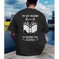 I’m Not Reading I’m Judging You Silently Fun Cat Book Lover Men's Back Print T-Shirt I’m Not Reading I’m Judging You Silently Fun Cat Book Lover Men's Back Print T-Shirt