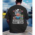 Introverted Book Club Reading Lover Cow Men's Back Print T-Shirt